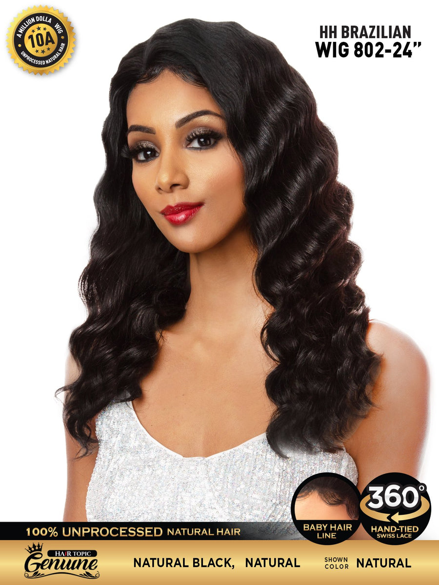 Hair Topic Genuine 10A HH Brazilian Lace 360 Wig 802-24