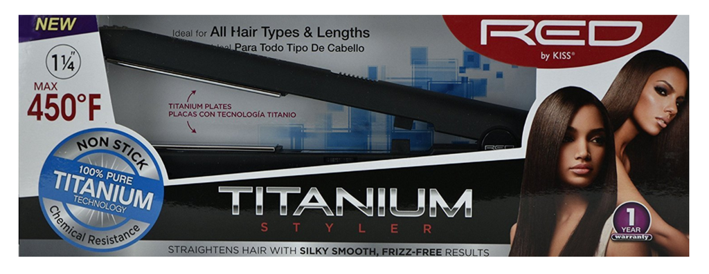 Red by Kiss Titanium Styler 1 1/4" Flat Iron FITS125