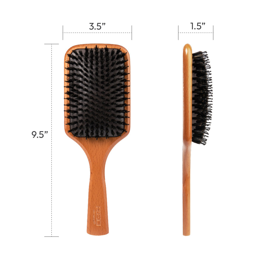 Red by Kiss Evergreen Wooden Square Boar Paddle Brush 100% Wood #HH202 –  Super Sisters Beauty