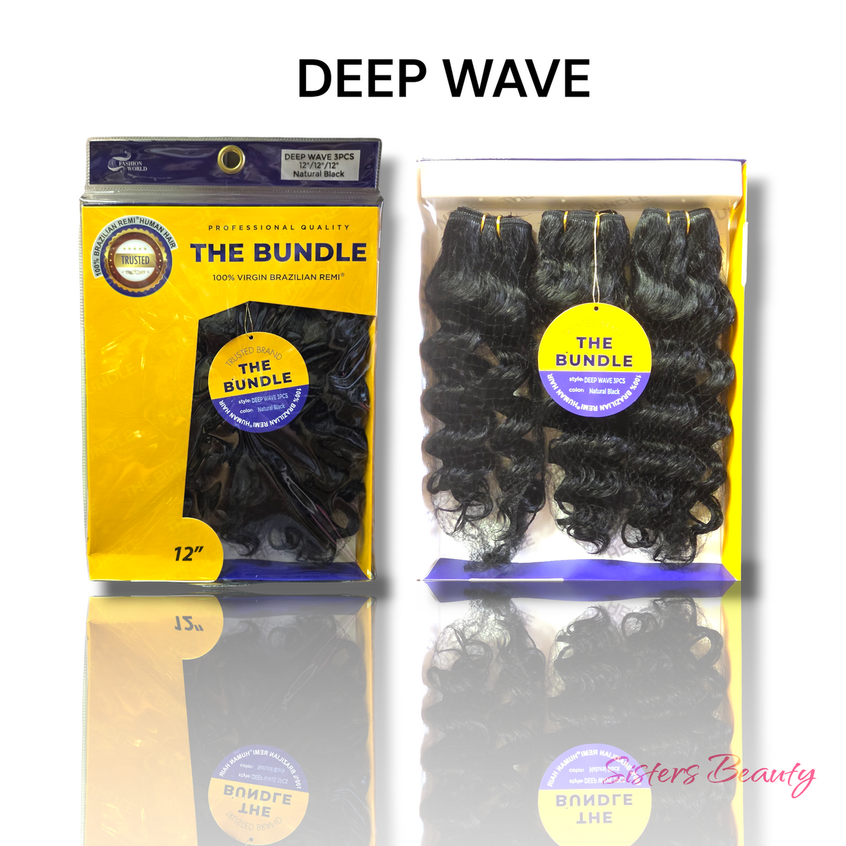 THE BUNDLE 100% Brazilian Remi - DEEP WAVE 3PCS Natural Black – Super ...
