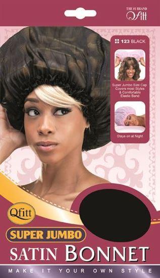 Qfitt Super Jumbo Satin Bonnet #123 Black
