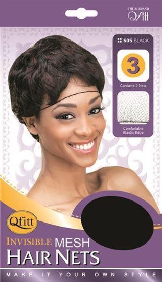 Qfitt Invisible Mesh Hair Nets #505 Black