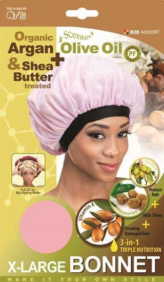 Qfitt Organic Argan & Shea Butter + Olive Oil X-Large Bonnet #828 Assort