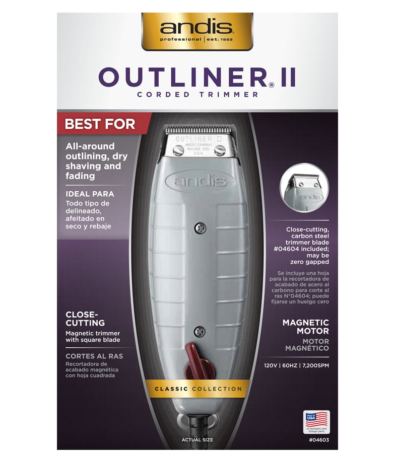 Andis Outliner® II Square Blade Trimmer #04603