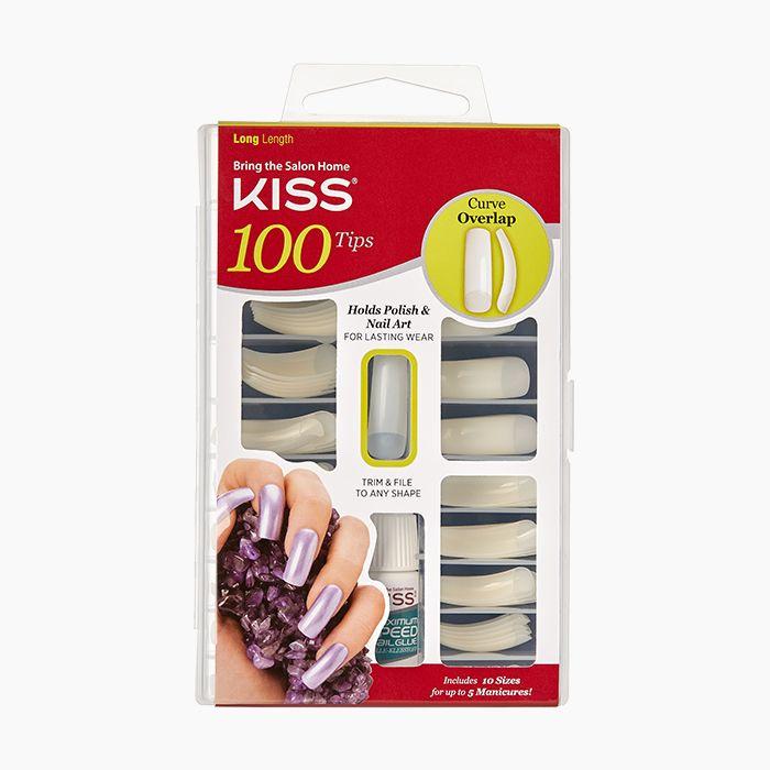 KISS 100 Full-Cover Nail Kit - Curve Overlap Long Length