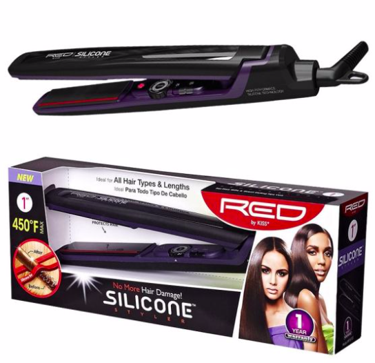Red by Kiss Silicone Styler 1" Flat Iron FIS100