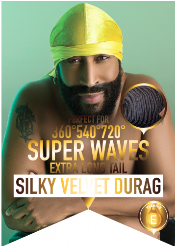 R&B Super Wave Extra Long Tail Silky Velvet Durag
