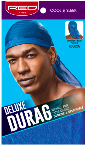 Premium Silky 360 Wave Builder Durag for Men- Extra Long Ties - Unisex -  Wide Strap - Durags for Men Waves- Fashion - Black