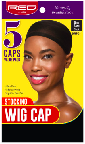 Red by Kiss 5pcs Stocking Wig Cap #HVP01 Black