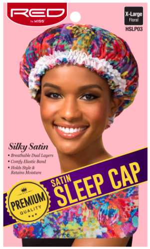 Red by Kiss X-Large Satin Sleep Cap #HSLP03 Floral