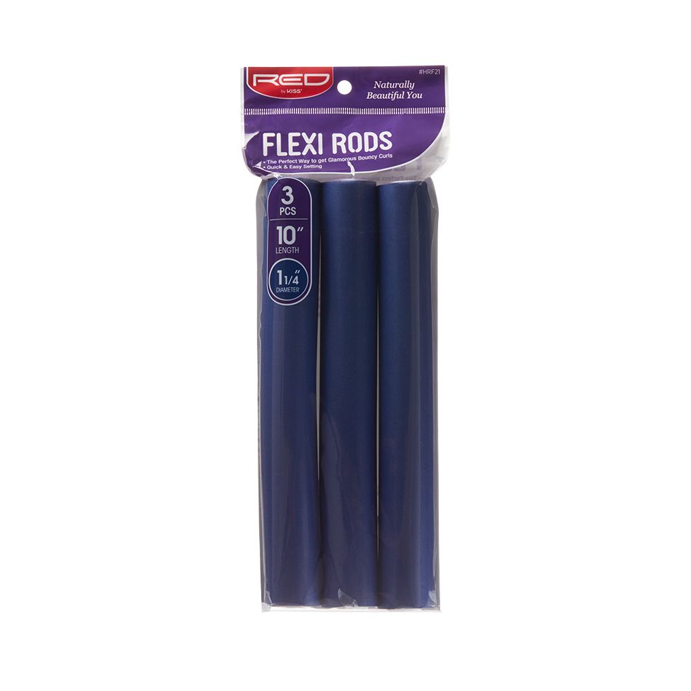 Red by Kiss Flexi Rods 3pcs 10", 1 1/4" Blue #HRF21