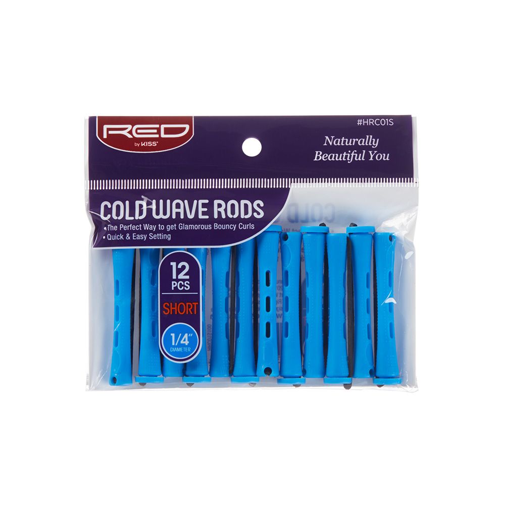Red by Kiss Cold Wave Rods Short 12pcs 1/4" Blue #HRC01S