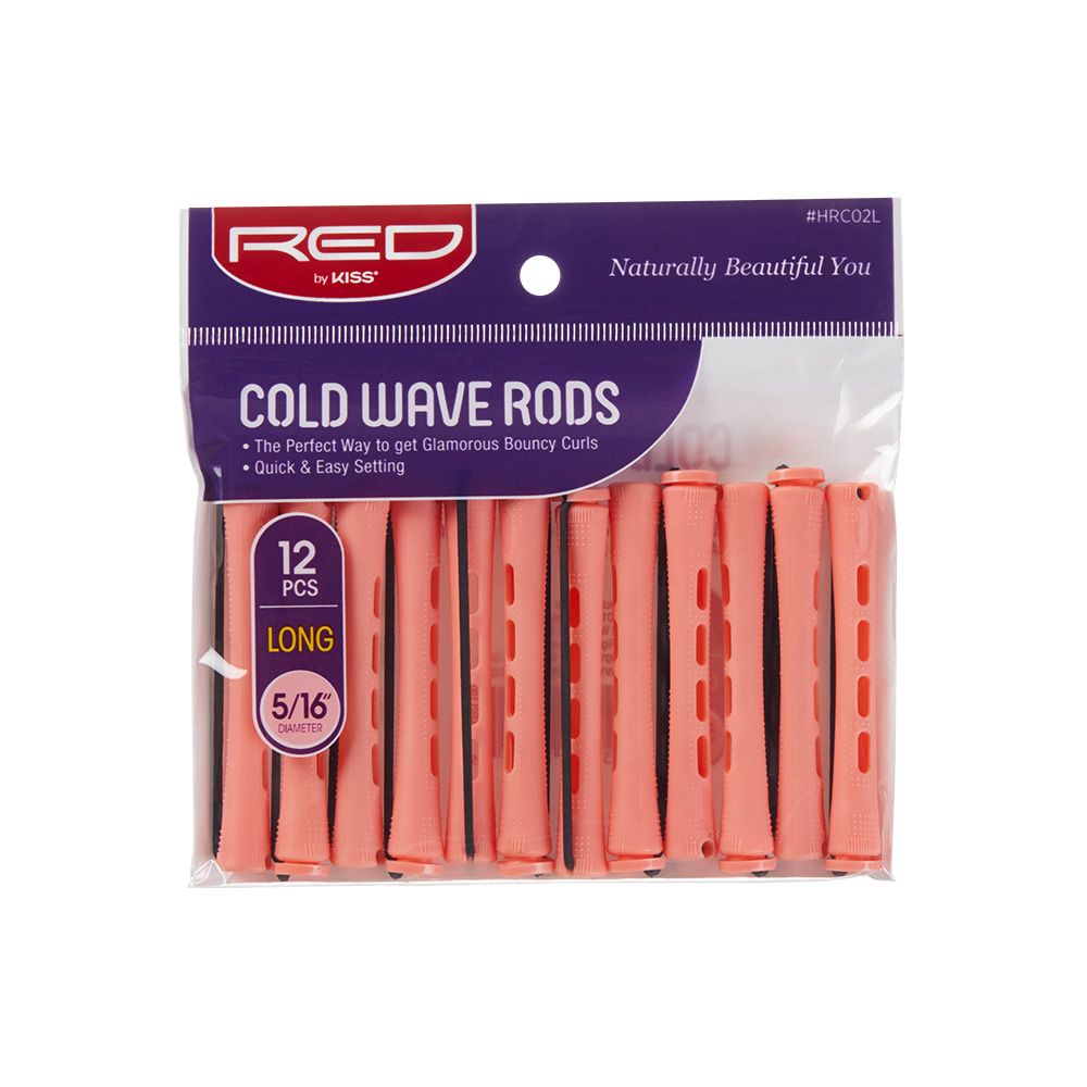 Red by Kiss Cold Wave Rods Long 12pcs 5/16" Pink #HRC02L