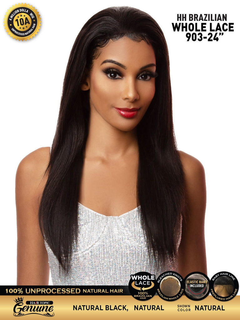 Hair Topic Genuine 10A HH Brazilian Whole Lace Wig 903-24"
