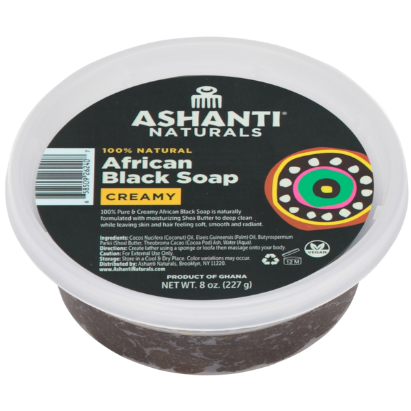 Ashanti Naturals 100% Natural Creamy African Black Soap 8oz