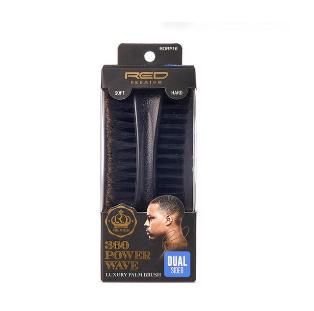 RED Premium 360 Power Wave Brush X Bow Wow - Dual Sided Palm #BORP16
