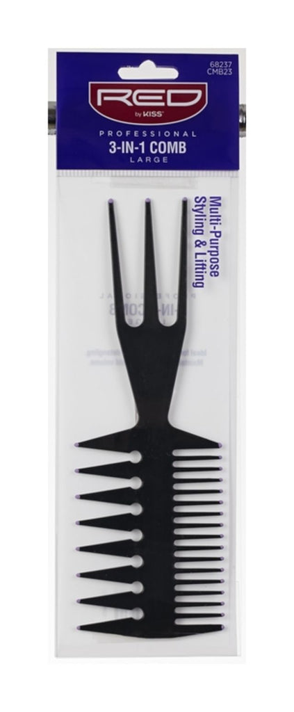 Red by Kiss Professional 3-in-1 Comb Large #CMB23