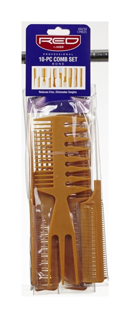 Red by Kiss Professional 10pc Comb Set - Large #CMB25