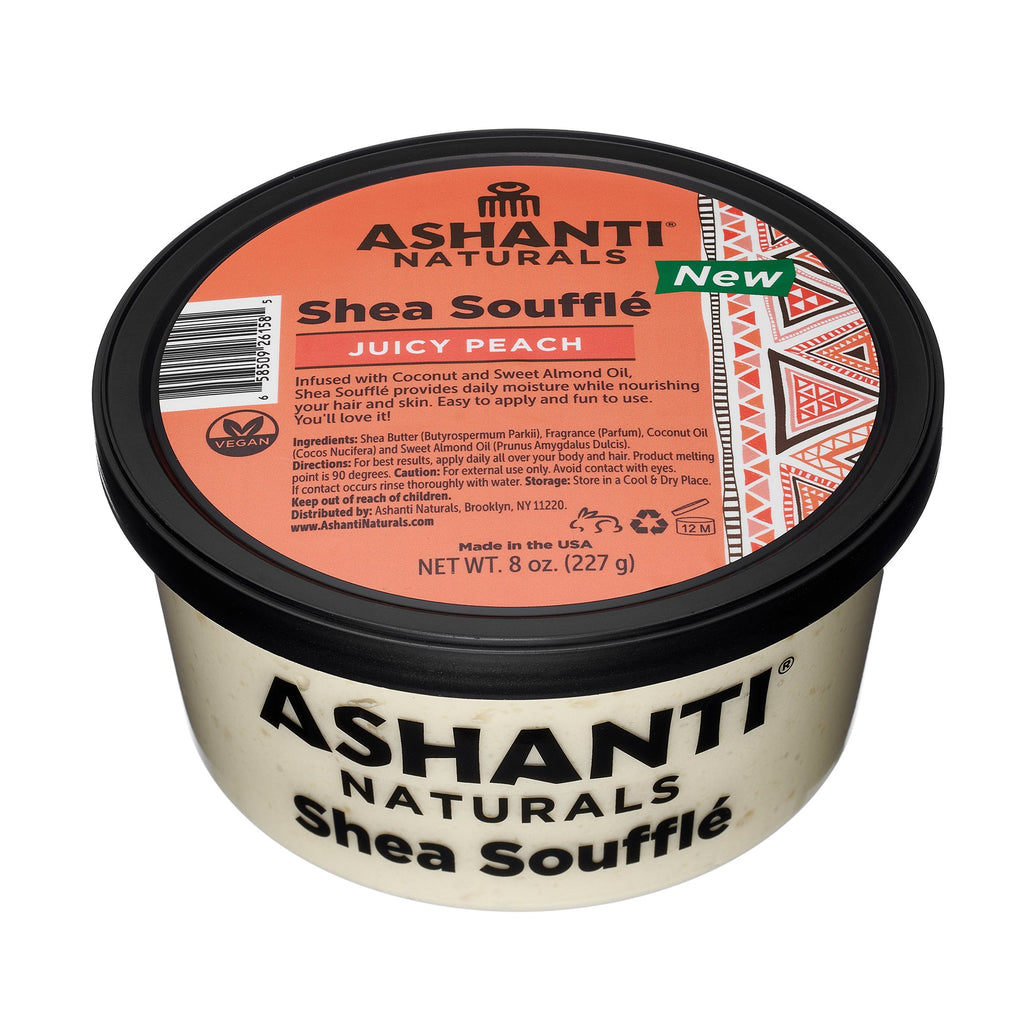 Ashanti Naturals 100% Whipped Shea Souffle 8oz - Juicy Peach