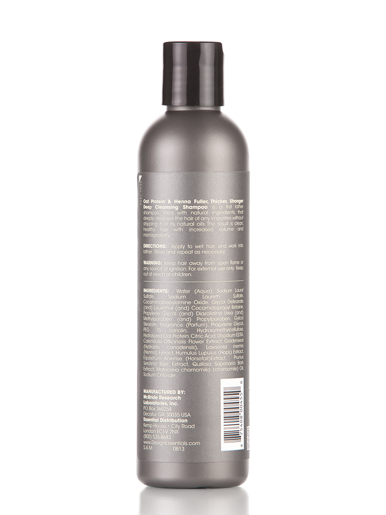 Design Essentials® Oat Protein & Henna Fuller, Thicker, Stronger Deep Cleansing Shampoo 8oz