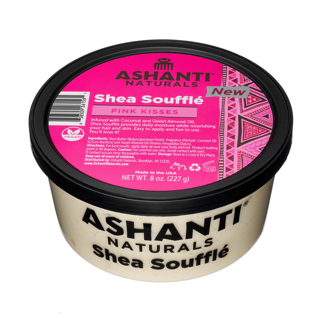 Ashanti Naturals 100% Whipped Shea Souffle 8oz - Pink Kisses