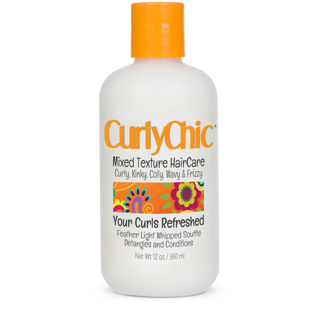 CurlyChick Your Curls Refreshed Feather Light Whipped Souffle Detangles and Conditions 12oz