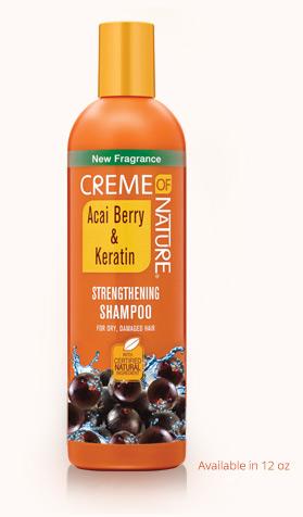 Creme Of Nature Certified Natural Acai Berry & Keratin Strengthening Shampoo 12oz