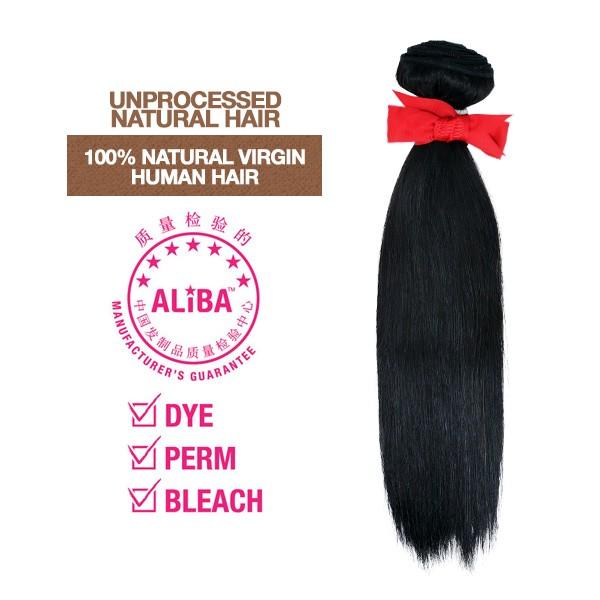 Aliba 100% Natural Virgin Human Hair Brazilian Bundle - Straight