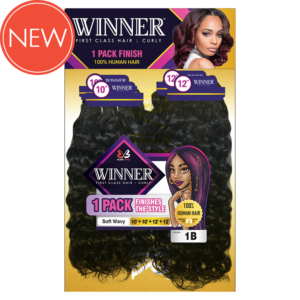 Bobbi Boss Winner 100% Human Hair MP 1Pack Finish - Soft Wavy