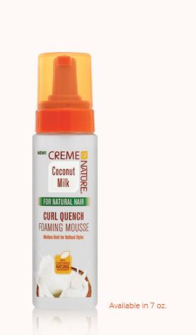 Creme Of Nature Certified Natural Coconut Milk Curl Quench Foaming Mousse 7oz