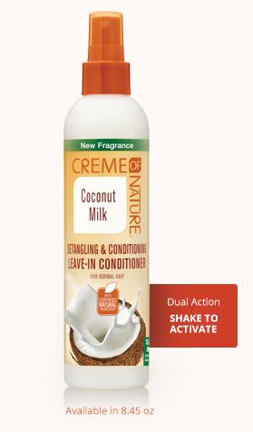 Creme Of Nature Certified Natural Coconut Milk Detangling & Conditioning Leave-In Conditioner 8.45oz