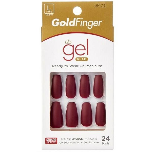 KISS Gold Finger Gel Glam 24 Nails #GFC10