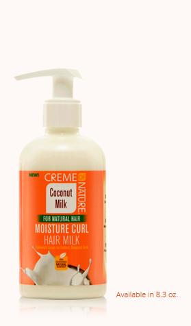 Creme Of Nature Certified Natural Coconut Milk Moisture Curl Hair Milk 8.3oz