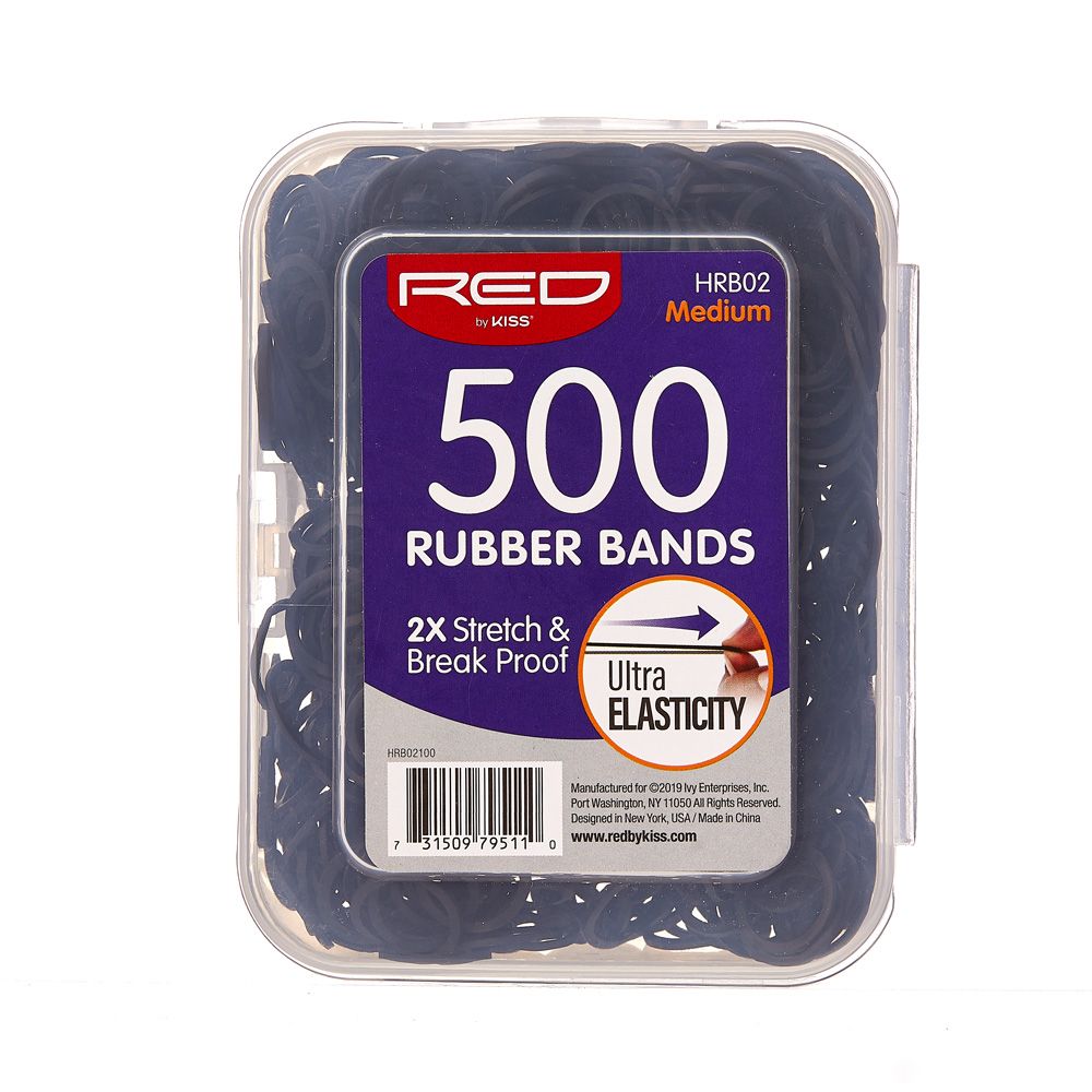 Red by Kiss 500 Medium Rubber Bands #HRB02