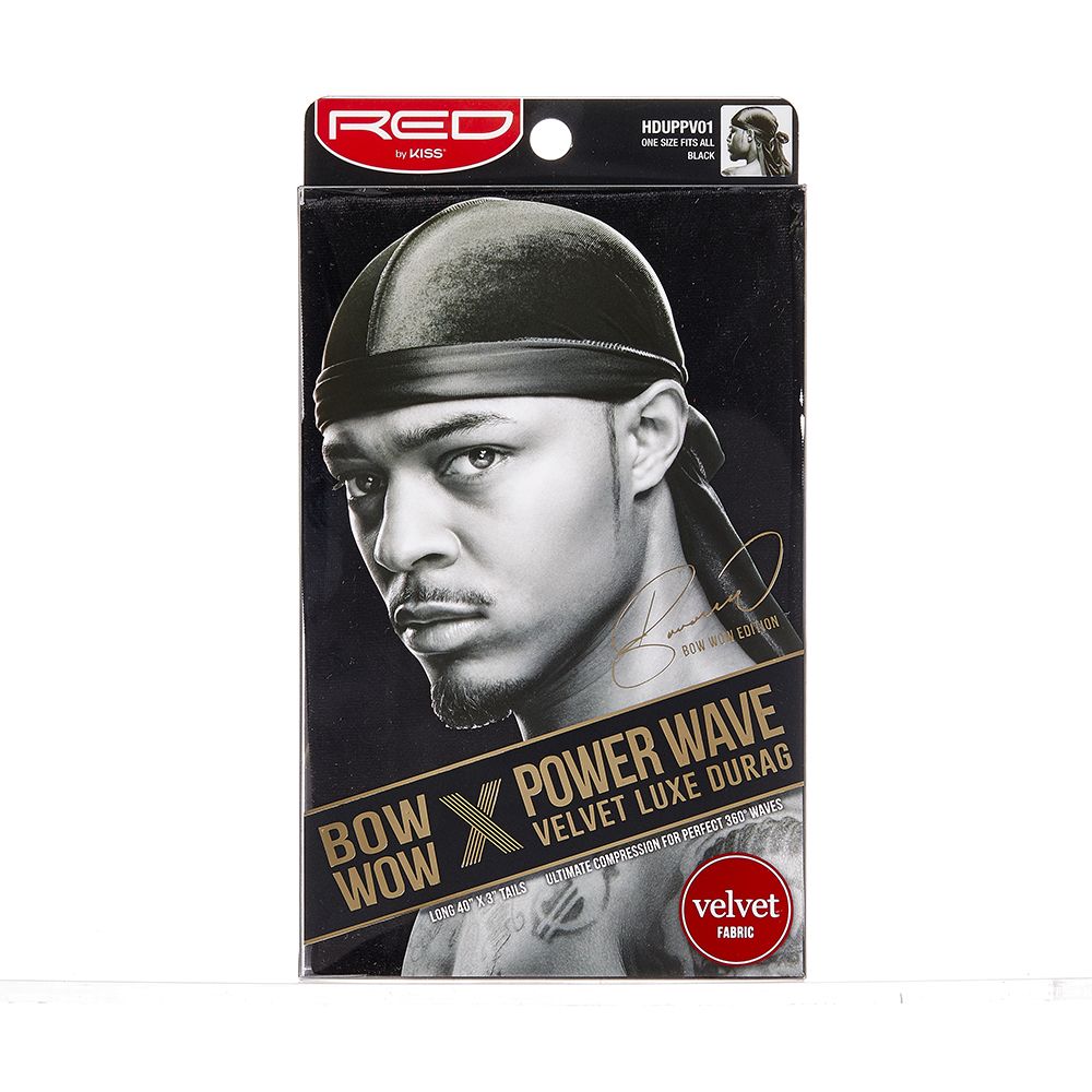 Red By Kiss Bow Wow x Power Wave Velvet Luxe Durag