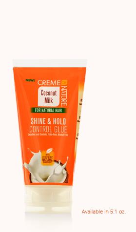 Creme Of Nature Certified Natural Coconut Milk Shine and Hold Control Glue 5.1oz