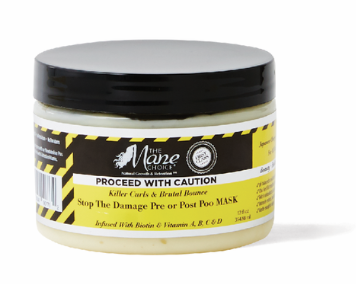 The Mane Choice Proceed With Caution Killer Curls & Brutal Bounce - Stop The Damage Pre or Post Poo Mask 12oz